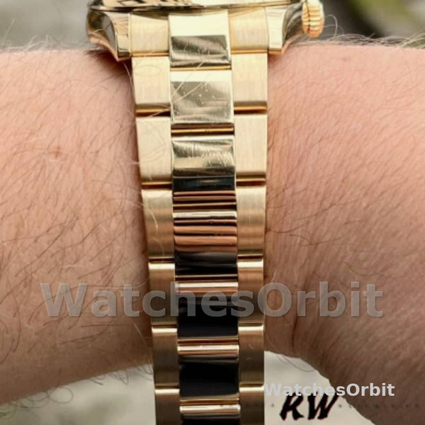 Replique Rolex Day-Date 36mm Unisex-118238-Or jaune Cadran diamant pavé Diamant pavé<br />