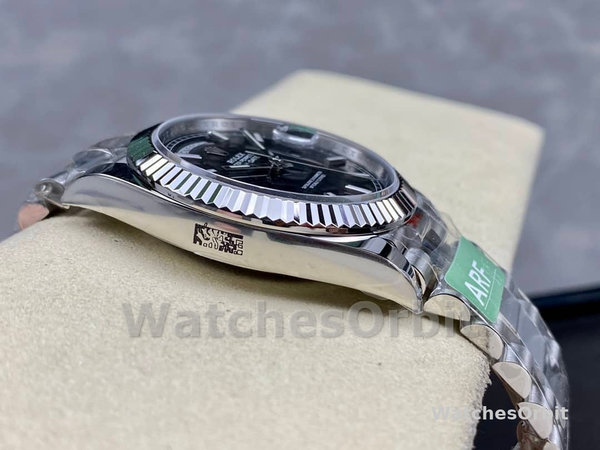 Replica Rolex Day-Date 118239 Black Dial Fluted Bezel 36mm Unisex Replica Uhr, Replik, Präzise Verarbeitung