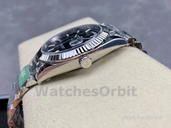 Replica Rolex Day-Date 118239 Black Dial Fluted Bezel 36mm Unisex Replica Uhr, Replik, Präzise Verarbeitung