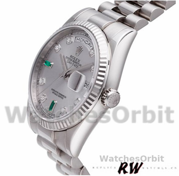 Replica Rolex Day-Date 118239 Rhodium grey Dial 36mm Unisex Replica Uhr, Replica Uhr, Elegantes Design