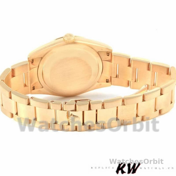 Replique Rolex Day-Date 36mm Unisex-118338-Champagne Cadran Diamants Champagne