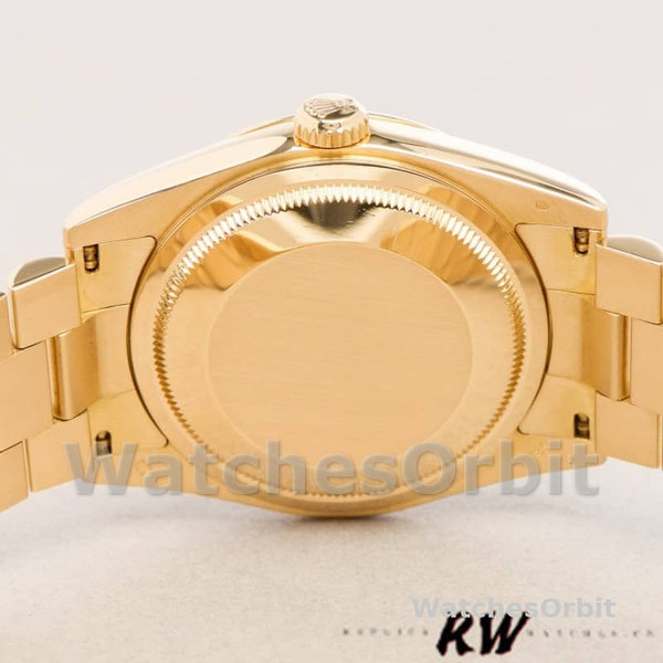Replique Rolex Day-Date 36mm Unisex-118338-Or jaune Cadran argent Argent