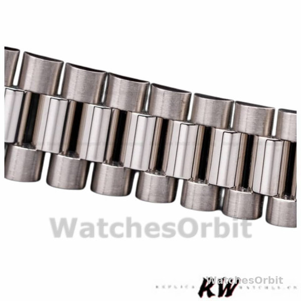 Replique Rolex Day-Date 36mm Unisex-118339-Cadran blanc-Nucléaire blanc<br />