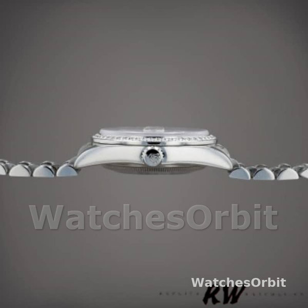 Replique Rolex Day-Date 36mm Unisex-118346-Cadran bleu à diamants-Platinum Ice Blue