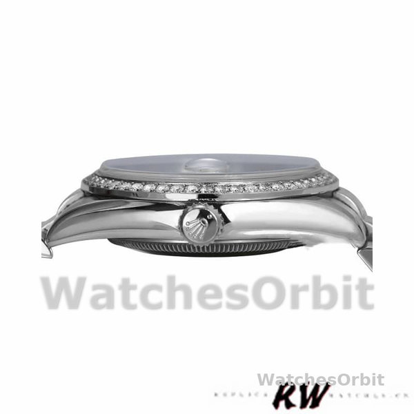 Replique Rolex Day-Date 36mm Unisex-118346-Cadran bleu glacier-Diamant bleu glacier