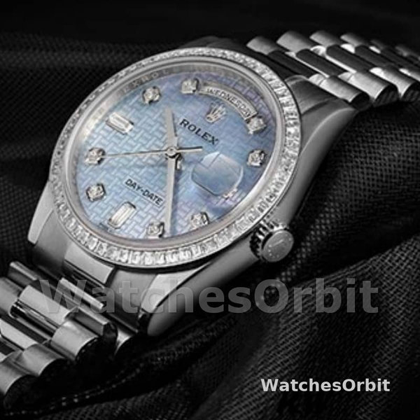 Replique Rolex Day-Date 36mm Unisex-118346-Oxford Motif Diamant Cadran Météorite<br />