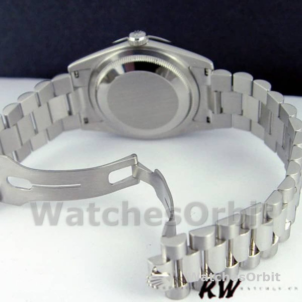 Replica Rolex Day-Date 36mm Unisex-118346-Rhodium Grey Dial Rhodium Grey