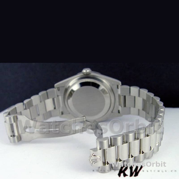 Replique Rolex Day-Date 36mm Unisex-118346-Silver Jubilee Cadran à diamants <span style=