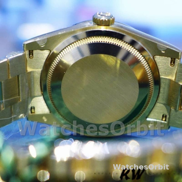 Replica Rolex Day-Date 36mm unisex-118348-Green Dial-Yellow Gold Green