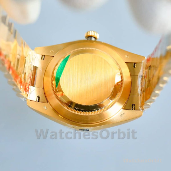 Replica Rolex Day-Date 36mm voor heren-118348 Geelgoud-Witte wijzerplaat<br />