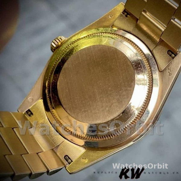 Replica Rolex Day-Date 36mm Unisex-118388-Zwart Diamond-Rubies Dial Zwart