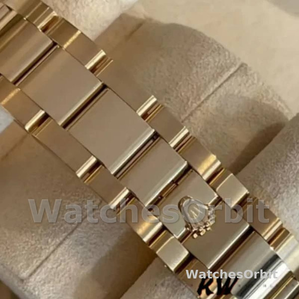 Replica Rolex Day-Date 36mm Unisex-118388-Diamant Bezel-Zilver Index Dial Zilver