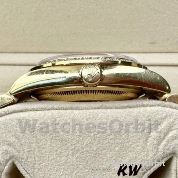 Replica Rolex Day-Date 36mm Unisex-118388-Witte Romeinse cijfers Wijzerplaat Wit<br />