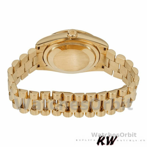 Replica Rolex Day-Date 36mm Unisex-118388 Geelgoud-Kampagne wijzerplaat Champagne