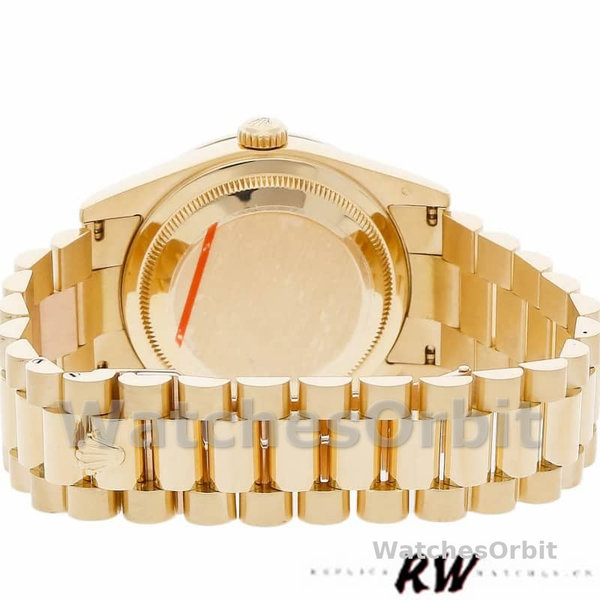 Replica Rolex Day-Date 36mm Unisex-118388 Geelgoud-Champagne Diamanten Wijzerplaat