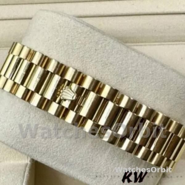 Replica Rolex Day-Date 36mm Unisex-118388 Geelgoud-Witte Wijzerplaat met Romeinse cijfers<br />