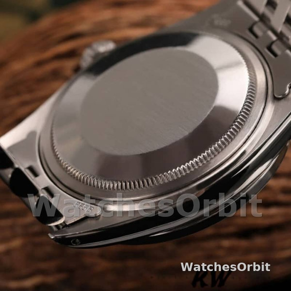Replique Rolex Day-Date 36mm Unisex-118389-Couronne diamantée-Cadran index noir Noir<br />
