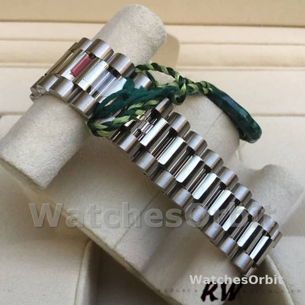 Replica Rolex Day-Date 36mm Unisex-118389-Ghiera di diamanti-Calendario blu di Lapislazzuli Blu<br />