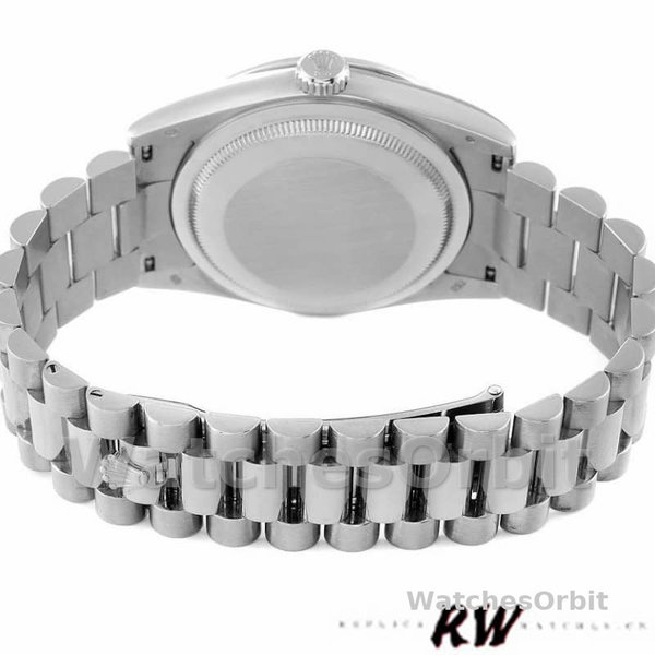 Replica Rolex Day-Date 36mm Unisex-118389-Diamant Bezel-MOP Witte Wijzerplaat MOP