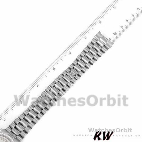 Replica Rolex Day-Date 36mm Unisex-118389-Diamant Bezel-MOP Witte Wijzerplaat MOP
