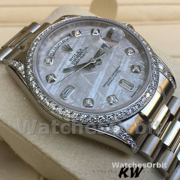 Replica Rolex Day-Date 36mm Unisex-118389-Meteorite Quadrante Grigio Meteorite unisex<br />