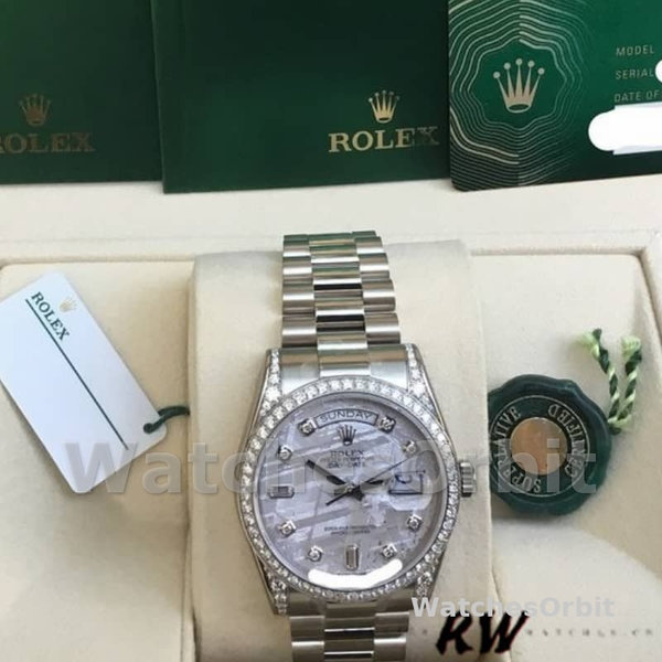 Replica Rolex Day-Date 36mm Unisex-118389-Meteorite Quadrante Grigio Meteorite unisex<br />