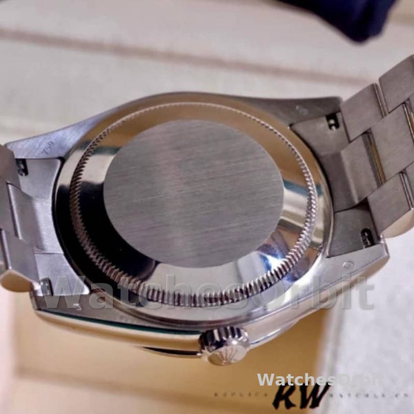 Replica Rolex Day-Date 36 mm Unisex-118389-Oro bianco-Meteorite Quadrante grigio Meteorite<br />