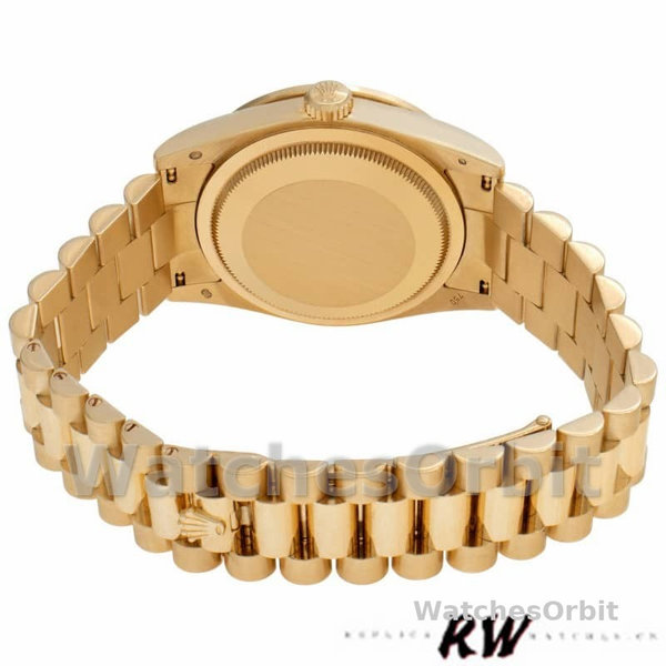 Replica Rolex Day-Date 36mm voor heren-118398-Bulls Eye-Bruin met diamanten wijzerplaat<br />