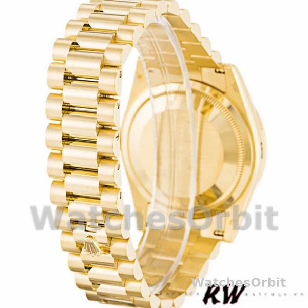 Replica Rolex Day-Date 36mm voor heren-118398-Bulls Eye-Bruin met diamanten wijzerplaat<br />