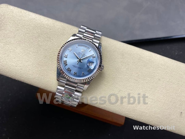 Replica Rolex Day Date 36-m128398TBR 0035, groene wijzerplaat, met diamant bezette lunette, President-band, groene wijzerplaat