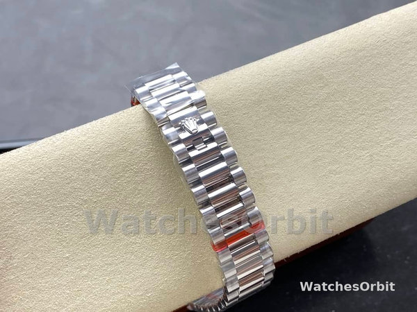 Replica Rolex Day Date 36-m128398TBR 0035, groene wijzerplaat, met diamant bezette lunette, President-band, groene wijzerplaat