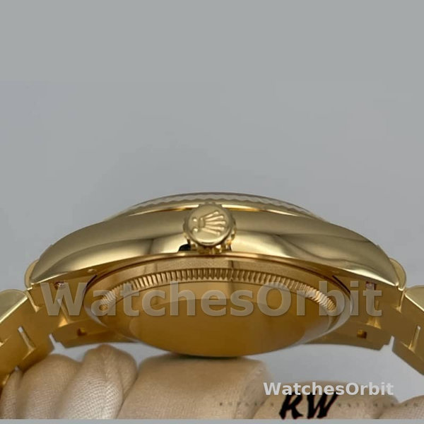 Replica Rolex Day-Date 36mm Unisex-128238 0008-Gefleerde lunette-Kampanje Diamanten Wijzerplaat Champagne