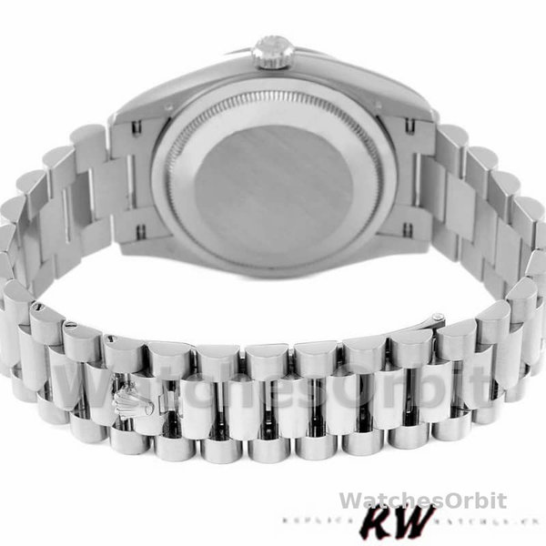 Replica Rolex Day-Date 36mm Unisex-128239-Witgoud-Roze Opaal Wijzerplaat Luxe