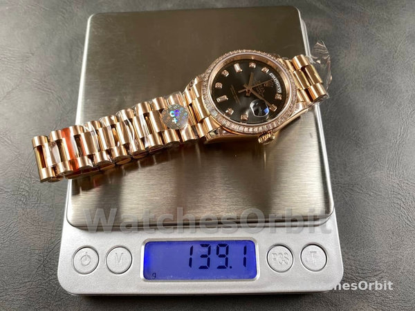 Replica Rolex Day-Date 36mm unisex-128345RBR-Slate Dial-Everose Gold Slate