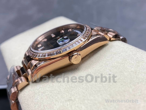 Replica Rolex Day-Date 36mm unisex-128345RBR-Slate Dial-Everose Gold Slate