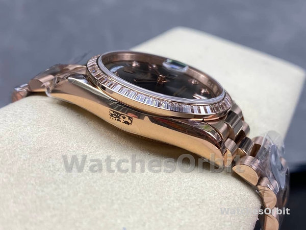 Replica Rolex Day-Date 36mm unisex-128345RBR-Slate Dial-Everose Gold Slate
