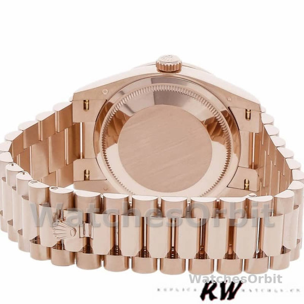 Replica Rolex Day-Date 36mm unisex-128345RBR-Witte wijzerplaat-Evergoud wit