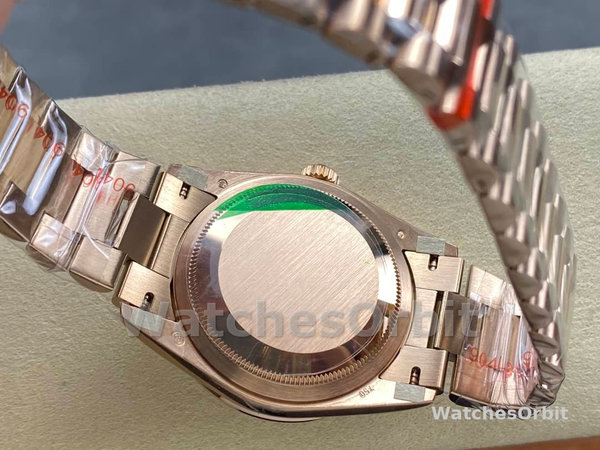 Replica Rolex Day-Date 36mm unisex-128345RBR-Witte wijzerplaat-Evergoud wit