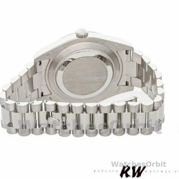 Rolex Day-Date 218206 Concentric Circle Ivory Roman Numeral Dial Platinum 41MM Herren Replica Watch