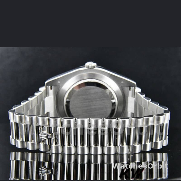 Replica Heren Rolex Day-Date-218206, 41mm, Ijsblauwe wijzerplaat, Platina