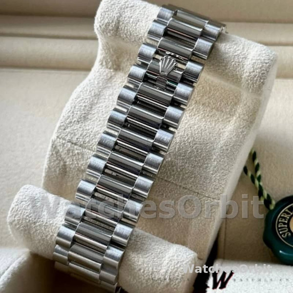 Replica Heren Rolex Day-Date-218206, 41mm, ijsblauwe Romeinse cijfer wijzerplaat, platina