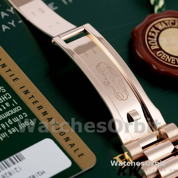 Replica Heren Rolex Day-Date-218235, 41mm, Roségoud, Wijzerplaat met Champagne Diamanten