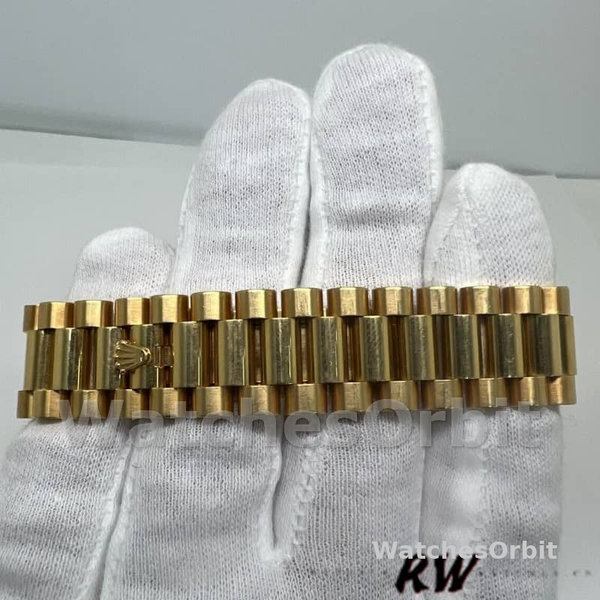 Replica Heren Rolex Day-Date-218238, 41mm, Geelgoud, Champagne Index Wijzerplaat
