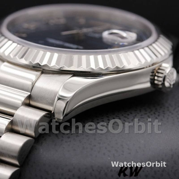 Replica Heren Rolex Day-Date-218239, 41mm, Witgoud, Golfblauwe Wijzerplaat