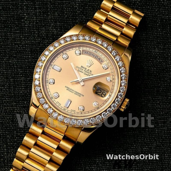 Replique Hommes Rolex Day-Date-218348, 41mm, Champagne Diamonds Dial, Hommes Champagne