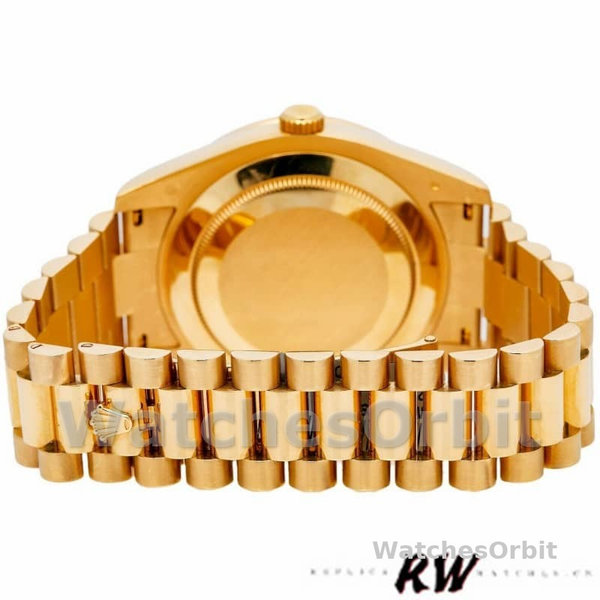 Replica Heren Rolex Day-Date-218348, 41mm, Wijzerplaat met Champagne-Ruiten