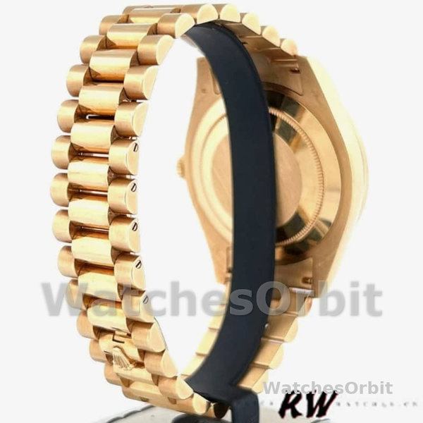 Replica Heren Rolex Day-Date-218348, 41mm, Golf zwarte wijzerplaat
