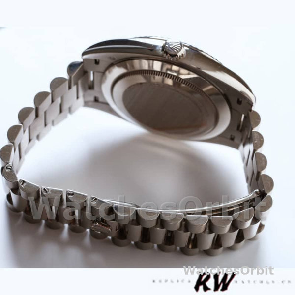 Replica Heren Rolex Day-Date-228206, 40mm, Blauwe Romeinse Cijfer Wijzerplaat, Platina