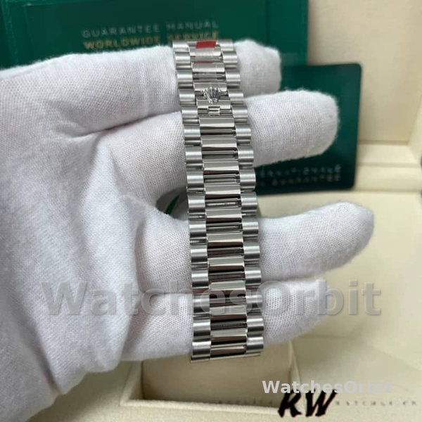 Replica Heren Rolex Day-Date-228206, 40mm, Donker Rhodium Grijze Wijzerplaat, Platina