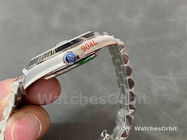Replica Heren Rolex Day-Date-228206, 40mm, Platina, Ijsblauwe Wijzerplaat